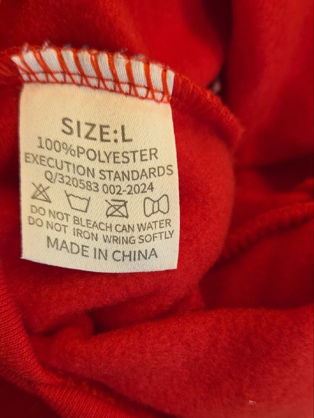 Red Fleece Dog Hoodie with Hood - Unbranded